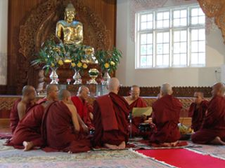 U Silananda Sayadaw with Monks